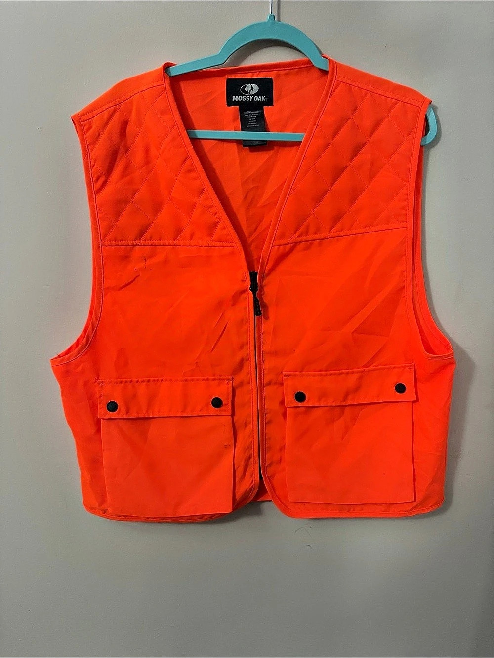 Mossy Oak Safety Orange Hunting Vest Style 5100 Orange Size Small/Medium